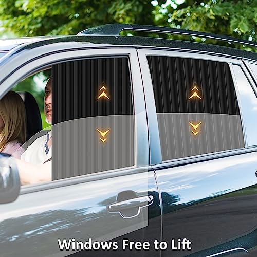 ZATOOTO Car Side Window Sunshade - Magnetic Privacy Sunshade Window Curtain keeps cooler screen for baby sleep cover, black (2 pieces)