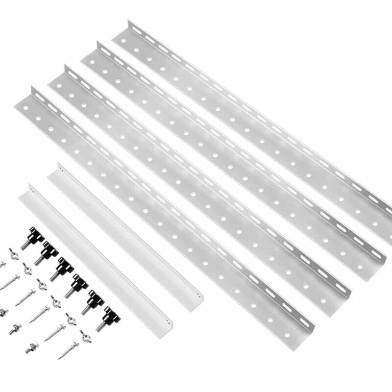 2 pairs of solar panel mounts 46 inches (1180MM), universal flat roof solar module mounting for solar panels with adjustable tilt angle, fastening, adjustable brackets