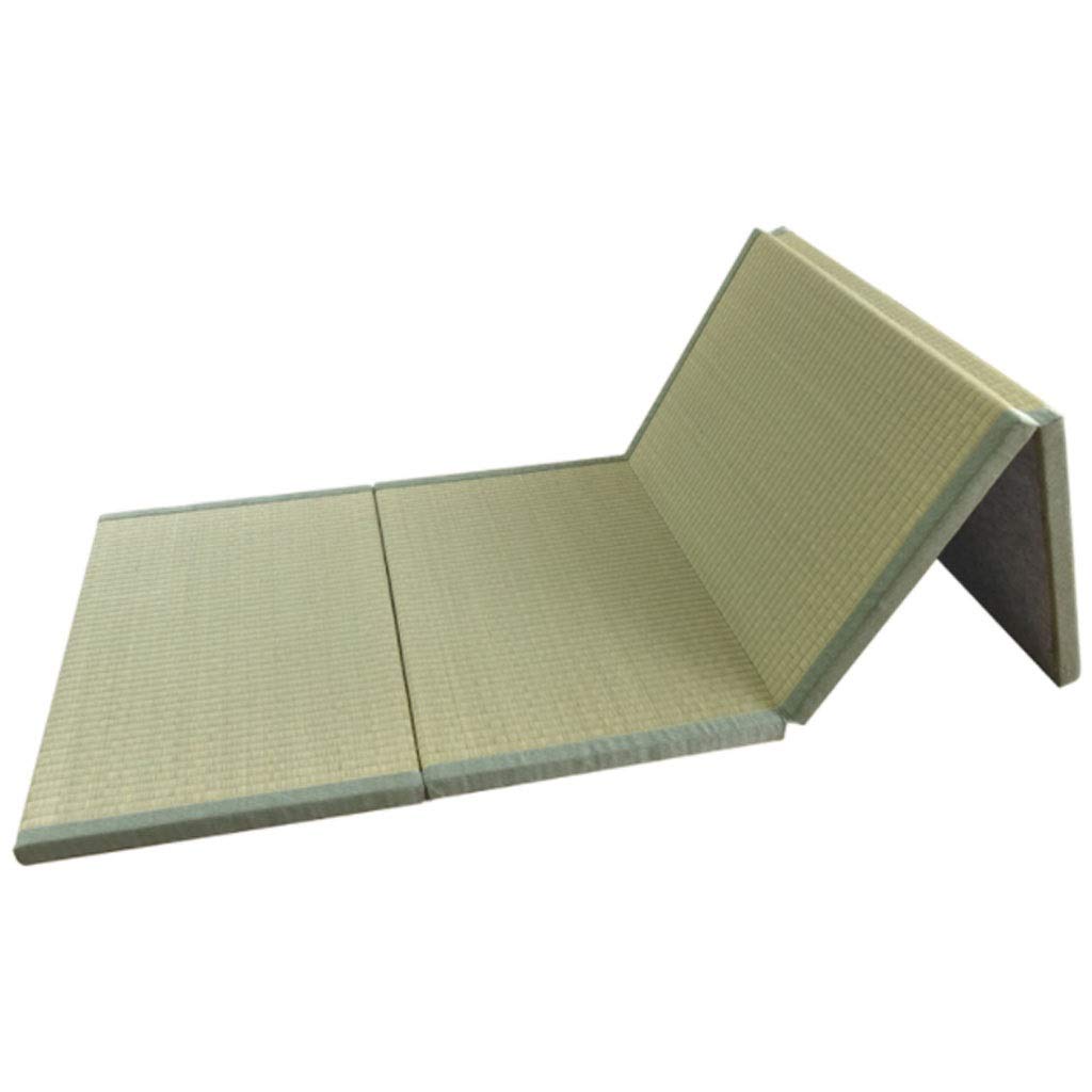 Japanese traditional Tatami mat/Futon mattress, firm and comfortable/natural grass/foldable, easily collapsible, ideal for bed, meditation, yoga, zen room/Japanese tea room, 3.5 cm thick.