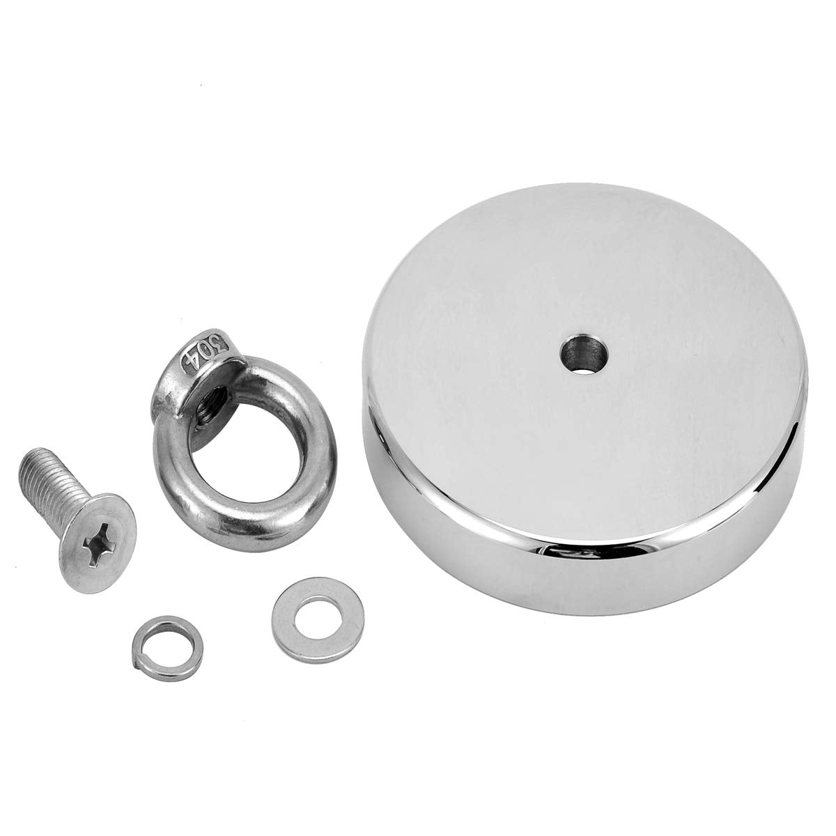 2 Neodymium disc countersunk hole magnets, strong permanent rare earth magnet with screws