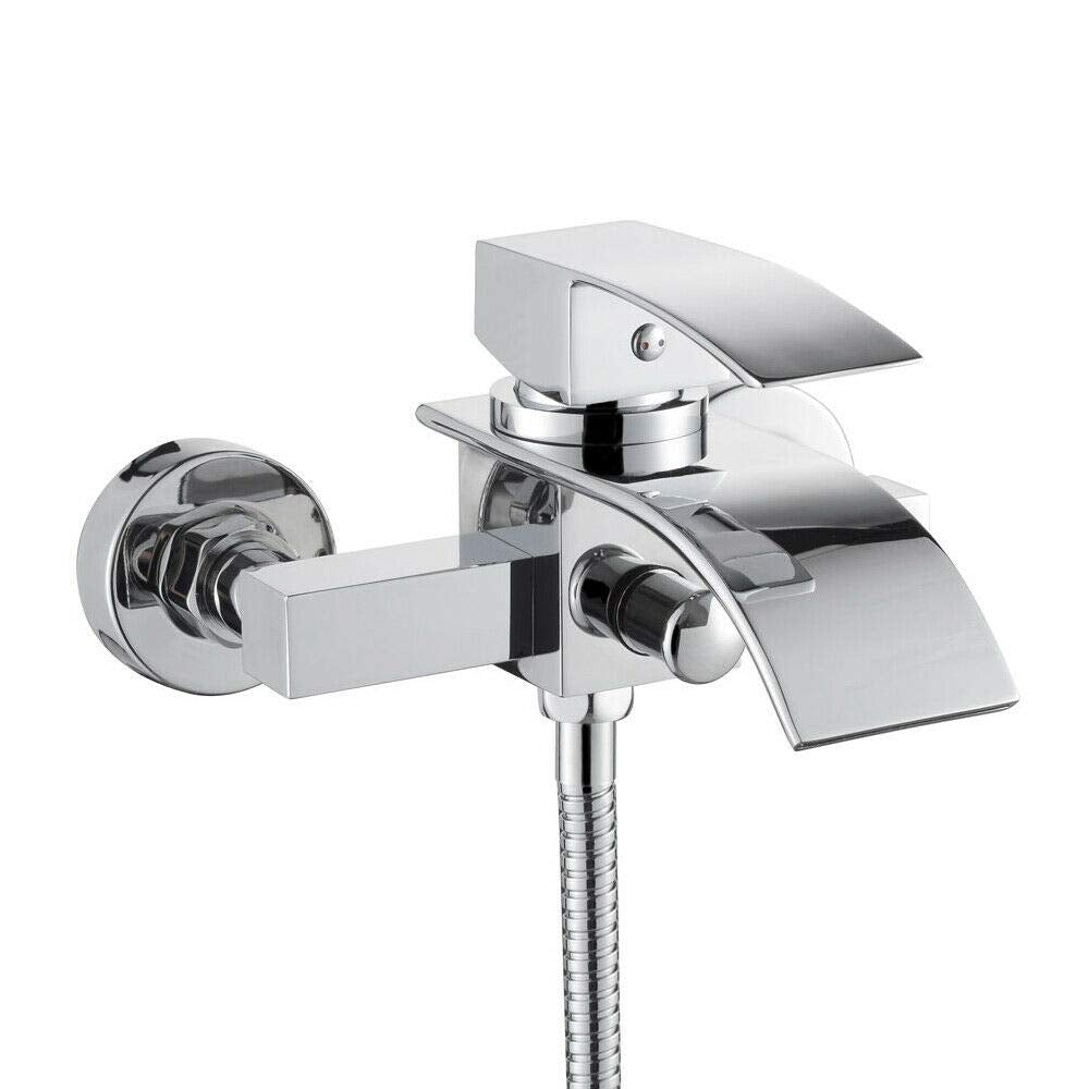 LENJKYYO Waterfall Tub Faucet, Bathtub Faucet with Hand Shower, Single Handle Tub Faucet, Shower Handset Set for Bathroom Shower.