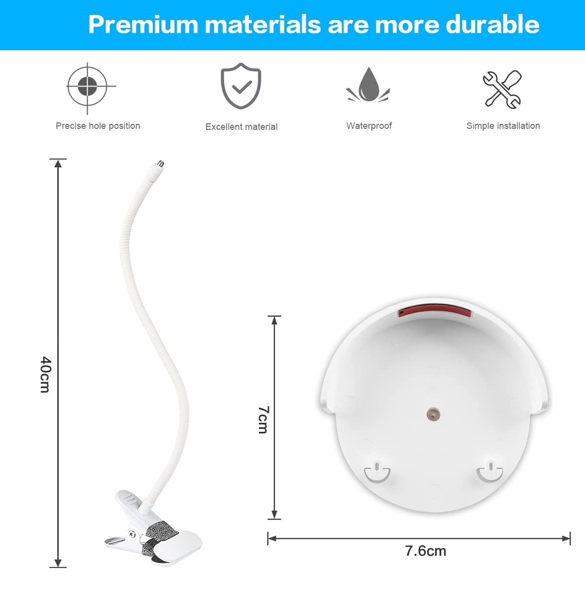 Monitor holder for Philips Avent baby monitor SCD923/26, flexible baby camera holder for SCD643/26, mount for Philips Avent video baby monitor, video baby monitor camera mount stand accessory.