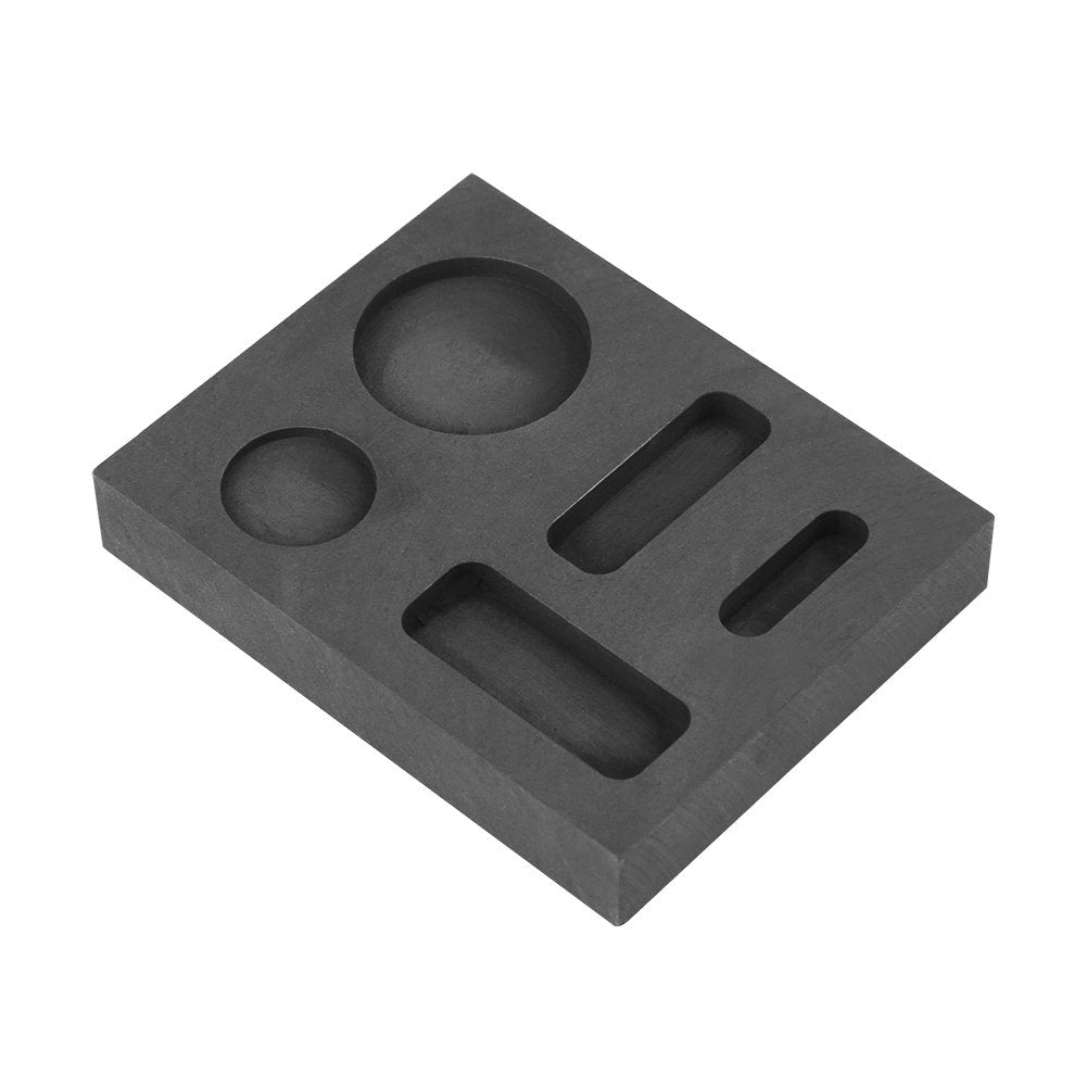 Melting Pot Gold Melting Pot, Graphite Crucible Kit, High Purity Graphite Crucible + Tongs + Bowl + Combo Bar Torch Melting Kit Mold