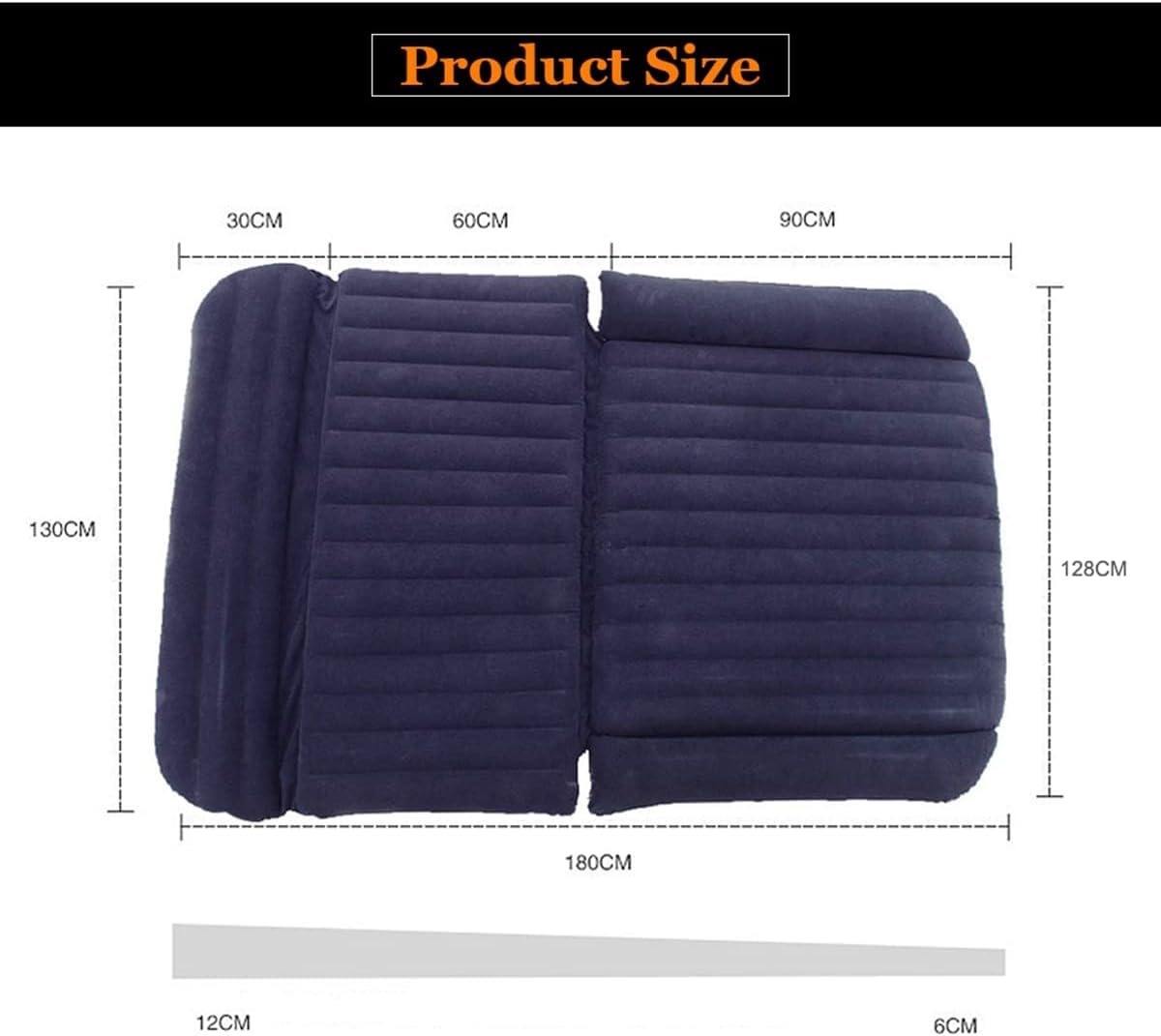 HAOYAO Car Mattress, Car Air Mattress with Air Pump Thicker SUV Air Mattress Inflatable Bed for Outdoor Camping Traveling