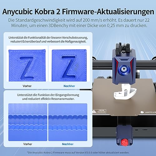 Anycubic Kobra 2 3D printer, 6 times faster high-speed 3D printer with 300mm/s, LeviQ 2.0 auto-leveling, new extruder and cooling system, open source.
