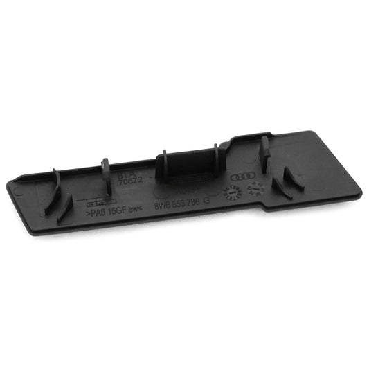 Audi 8W6853736GT94 RS5 grille badge emblem, black/red, for facelift from model year 2020.