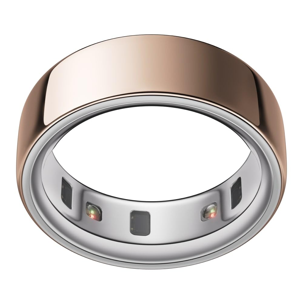 Oura Ring 4 - Rose Gold - Size 5 - Smart Ring | Measure first with Oura Ring 4 Sizing Kit | Sleep Tracking Wearable - Heart Rate - Fitness Tracker - Up to 8 days battery life