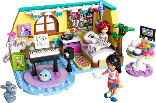 LEGO Friends Paisley's Room, build and play set for imaginative role-playing, gift for girls aged 6 and up, includes 2 minifigures and a bunny figure, educational toy.