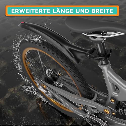 NICEDACK Bike Fender Set, MTB Front Rear Fender, Extend Thickened Mountain Bike Fenders, Quick Release Fender, Wheel Guards for 24-29 inch Bicycle.