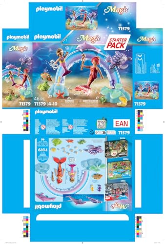 PLAYMOBIL Magic 71379 Starter Pack Mermaids, for kids 4 and up.