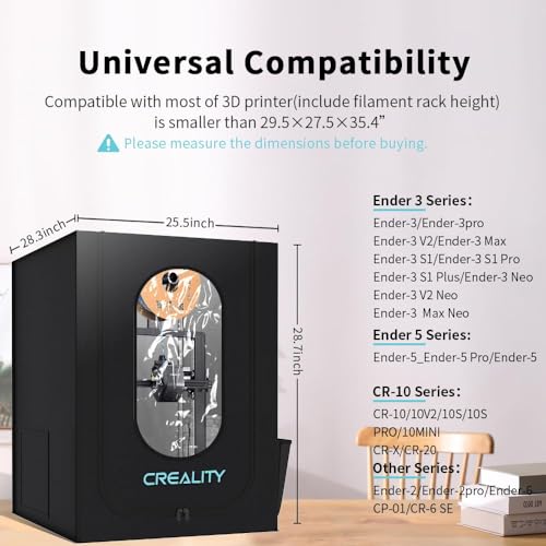 3D printer enclosure, large protective cover for Creality Ender 3 Max / 3 Max Neo / 3 S1 Plus / 5 Pro / 5 Plus / K1 Max / CR-10 / 10S / 10S PRO / CR-20 3D printers, 700x750x900mm.