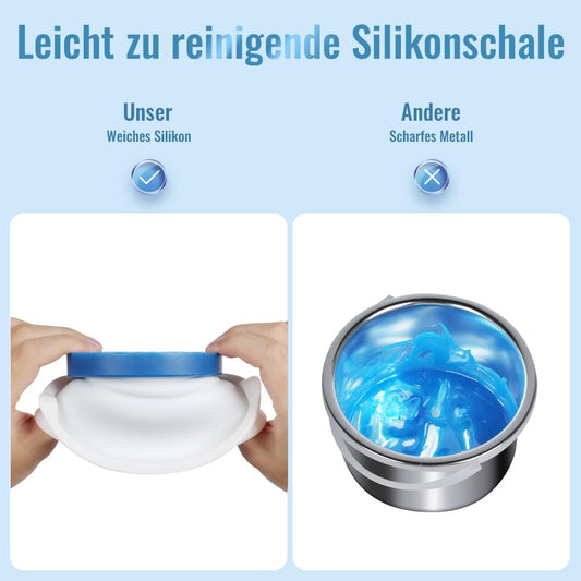 Professional waxing kit with LCD display, silicone bowl, wax warmer, 400g wax beads, 20 wooden spatulas, 10 paper rings for at-home hair removal by CITHOT (Blue).