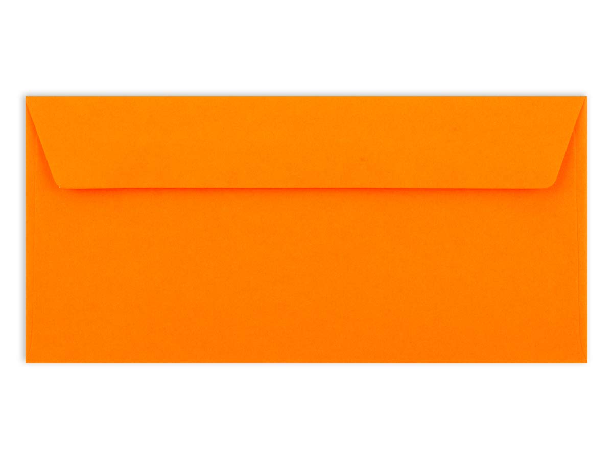 75 envelopes DL - Orange - 110 gsm - 4.3 x 8.7 inches - very sturdy - peel and seal adhesive - Quality brand: FarbenFroh by GUSTAV NEUSER