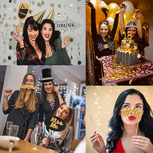 30 pieces of photo props for birthday, bachelorette party, wedding photo booth props, New Year's party props, party props, wedding decorations for reception.