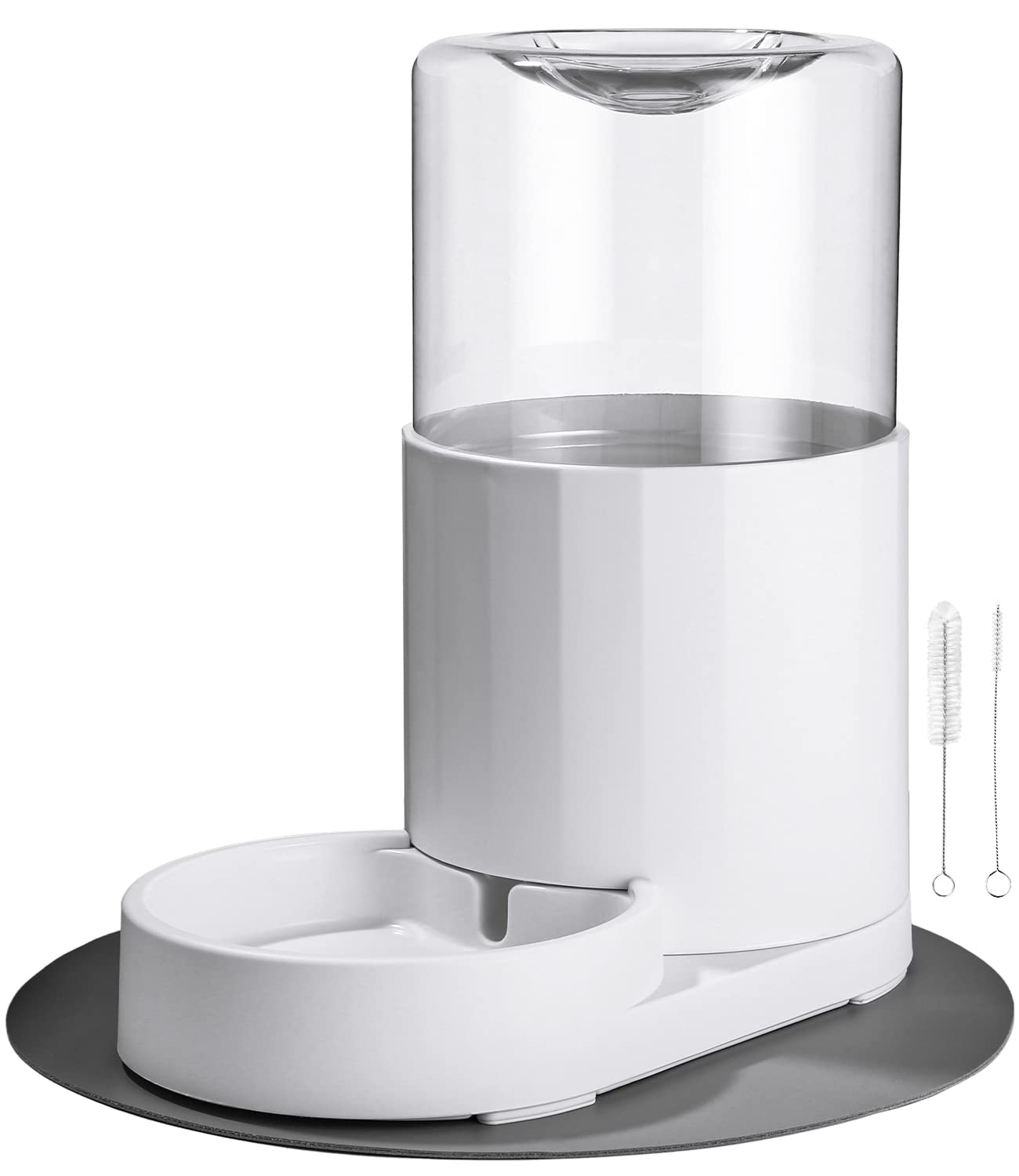 JOFLVA Pet Automatic Water Dispenser, 2.5L for Dogs Cats, Water Fountain Without Electricity, Non-Slip Base, BPA Free, with Placemat