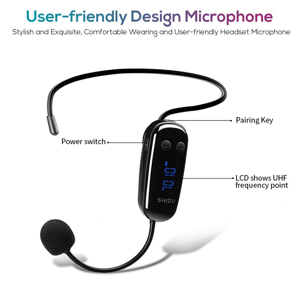 Voice Amplifier Portable Voice Amplifier Speaker with Microphone Headset Mini Amplifier Voice Enhancer Wireless Rechargeable PA System for Tour Guides, Teachers, Trainers, Yoga, Outdoor, Lectures