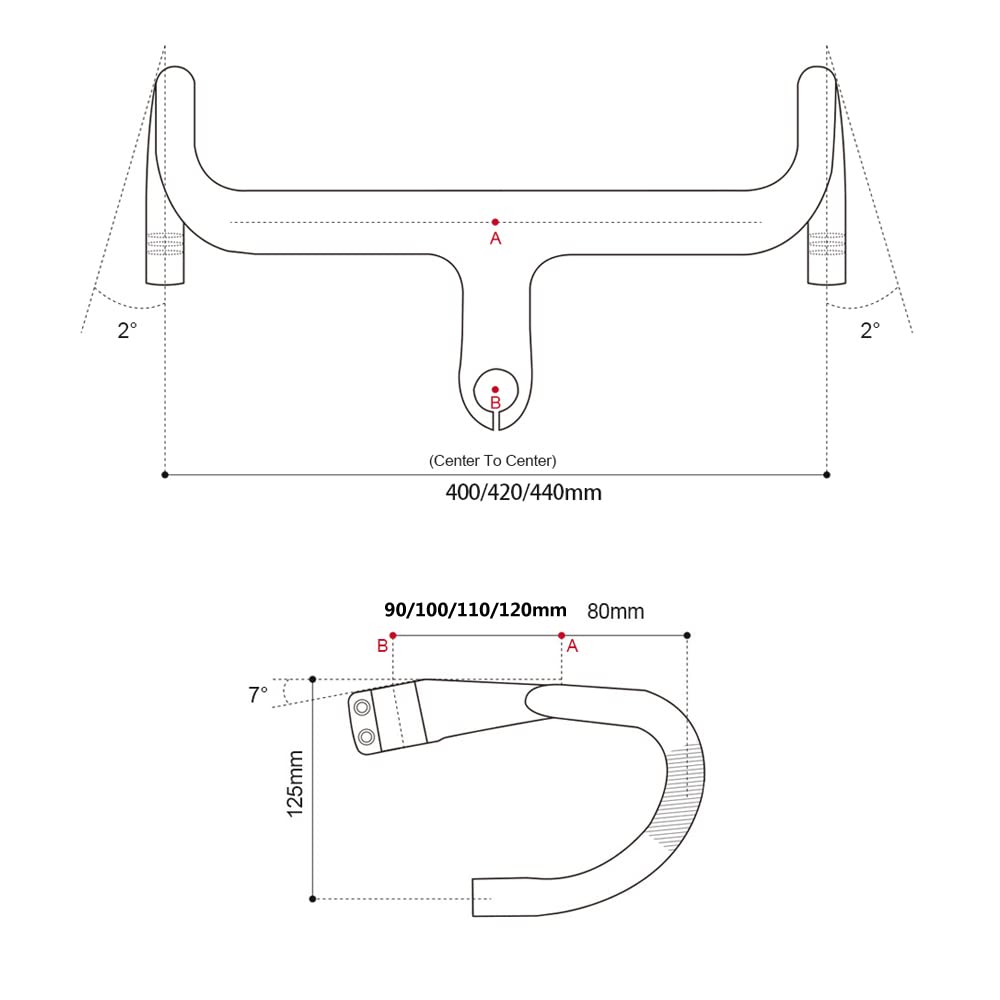 RXL SL carbon handlebar road bike with stem 1-1/4" integrated carbon handlebar 1-1/8" internal routing UD matte finish 400 * 120mm