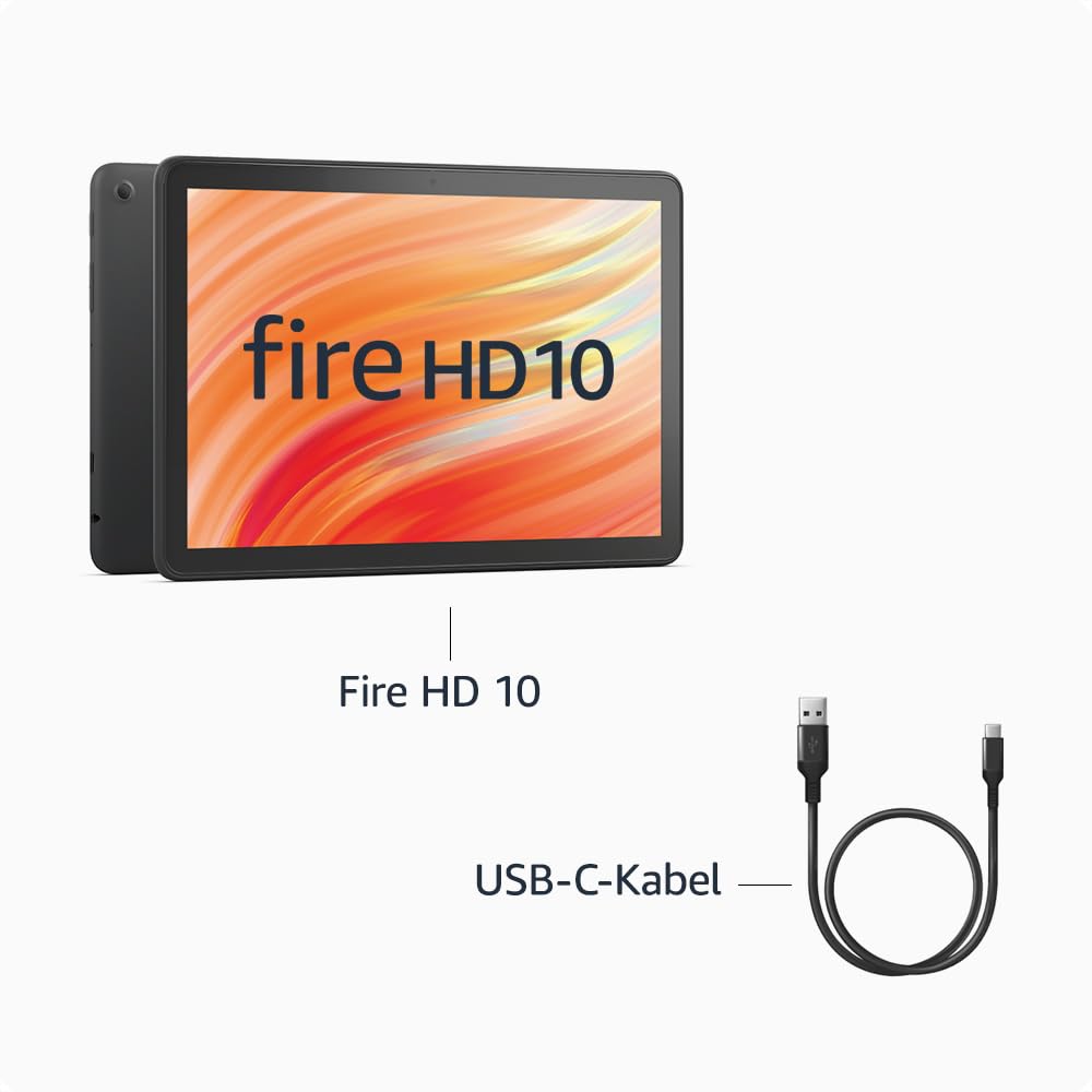 Fire HD 10 Tablet 2023 (latest generation), optimized for entertainment, brilliant 10.1" Full HD display, Octa-core processor, 3 GB RAM, up to 13h battery life, 32GB, black, with special offers