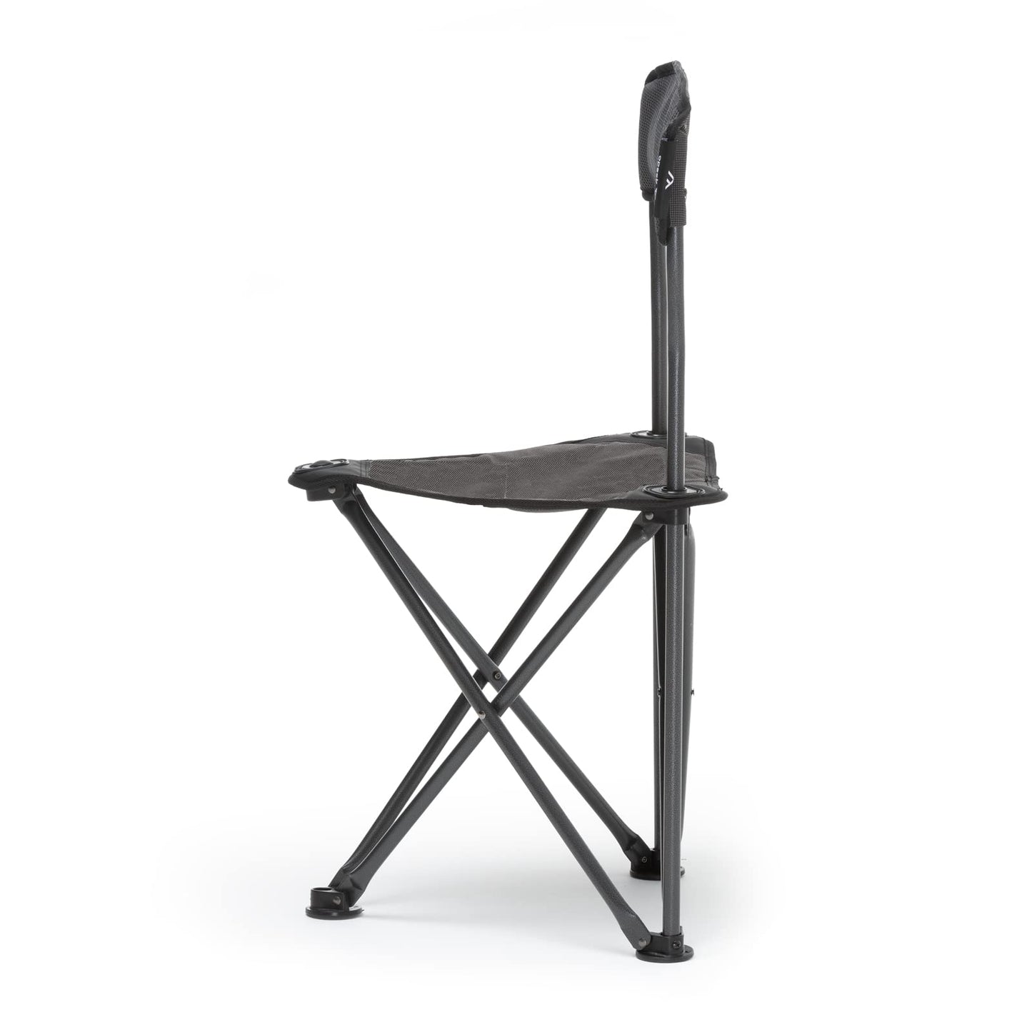 Qeedo Johnny Tripod - The comfortable & foldable three-legged stool, lightweight & compact, perfect chair for camping, fishing, festivals & traveling - Folding stool with backrest, lightweight, padded & supports up to 130 kg.