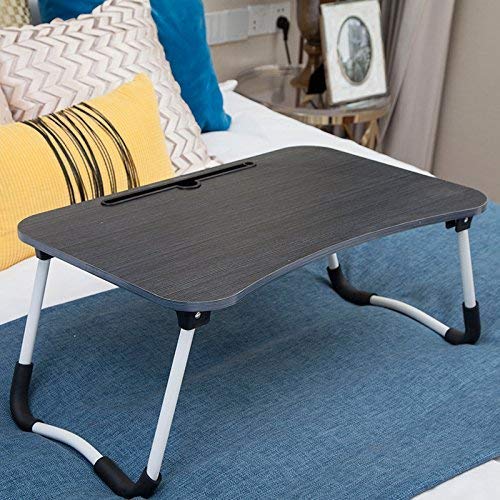 Adjustable laptop bed table Lap Standing Desk for bed and sofa Laptop Lap Desk Folding Breakfast Serving Tray Notebook Stand Reading Holder for couch floor Kids (60 x 40 cm)