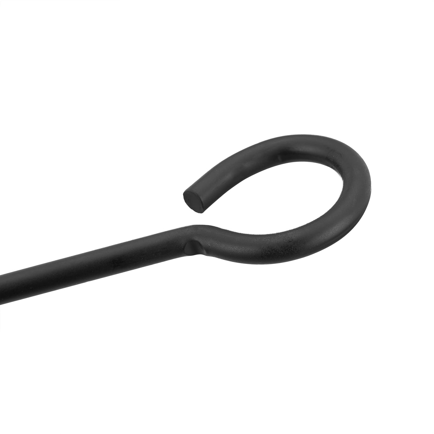 Relaxdays 5-piece fireplace tool set, fireplace accessory for hanging, with shovel, brush, poker, tongs, and holder, black, 68 x 20 x 20 cm.