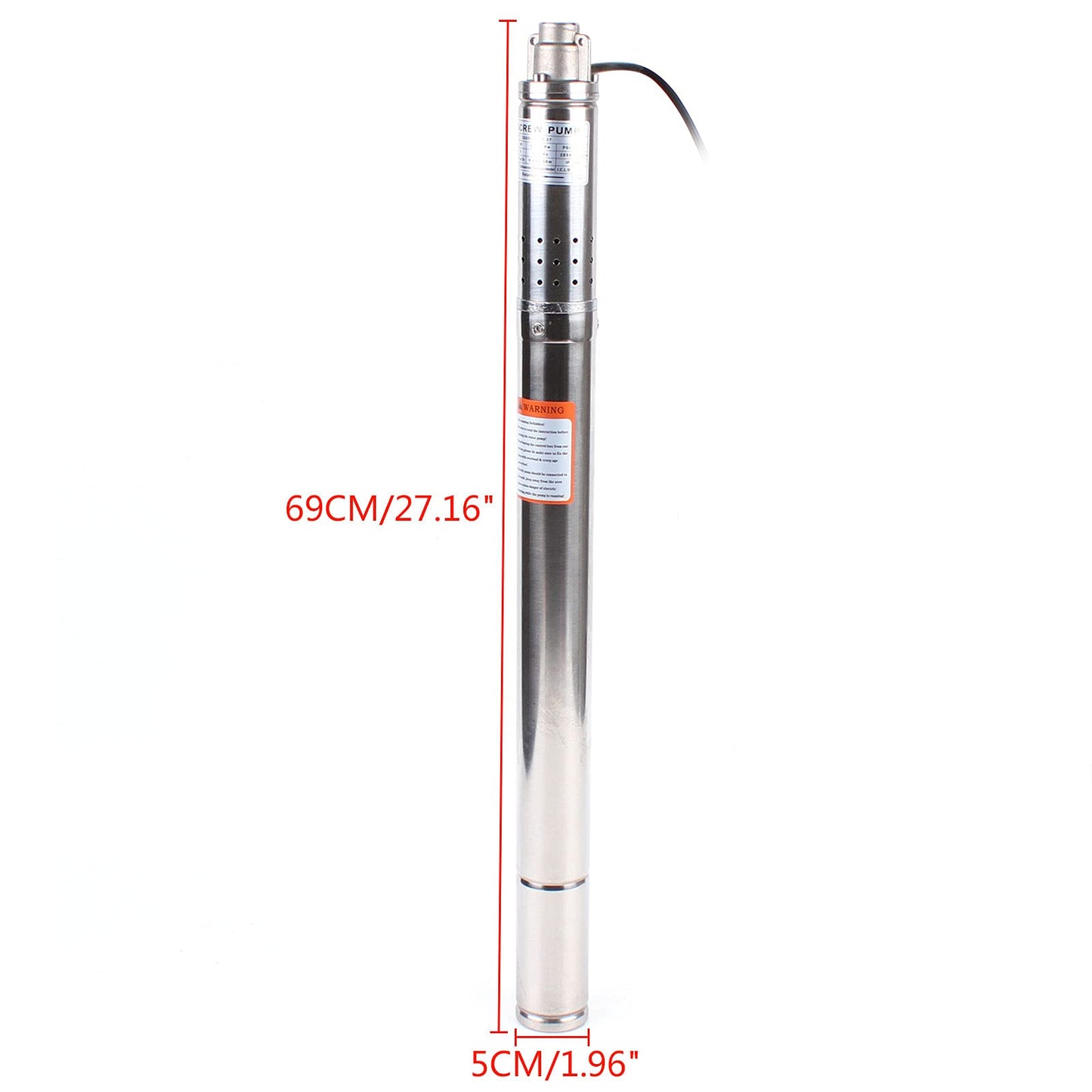2" Deep Well Pump Submersible Pump 370w Well Pump Pipe Pump Garden Pump Sand Resistant 55m 1000 L/h
