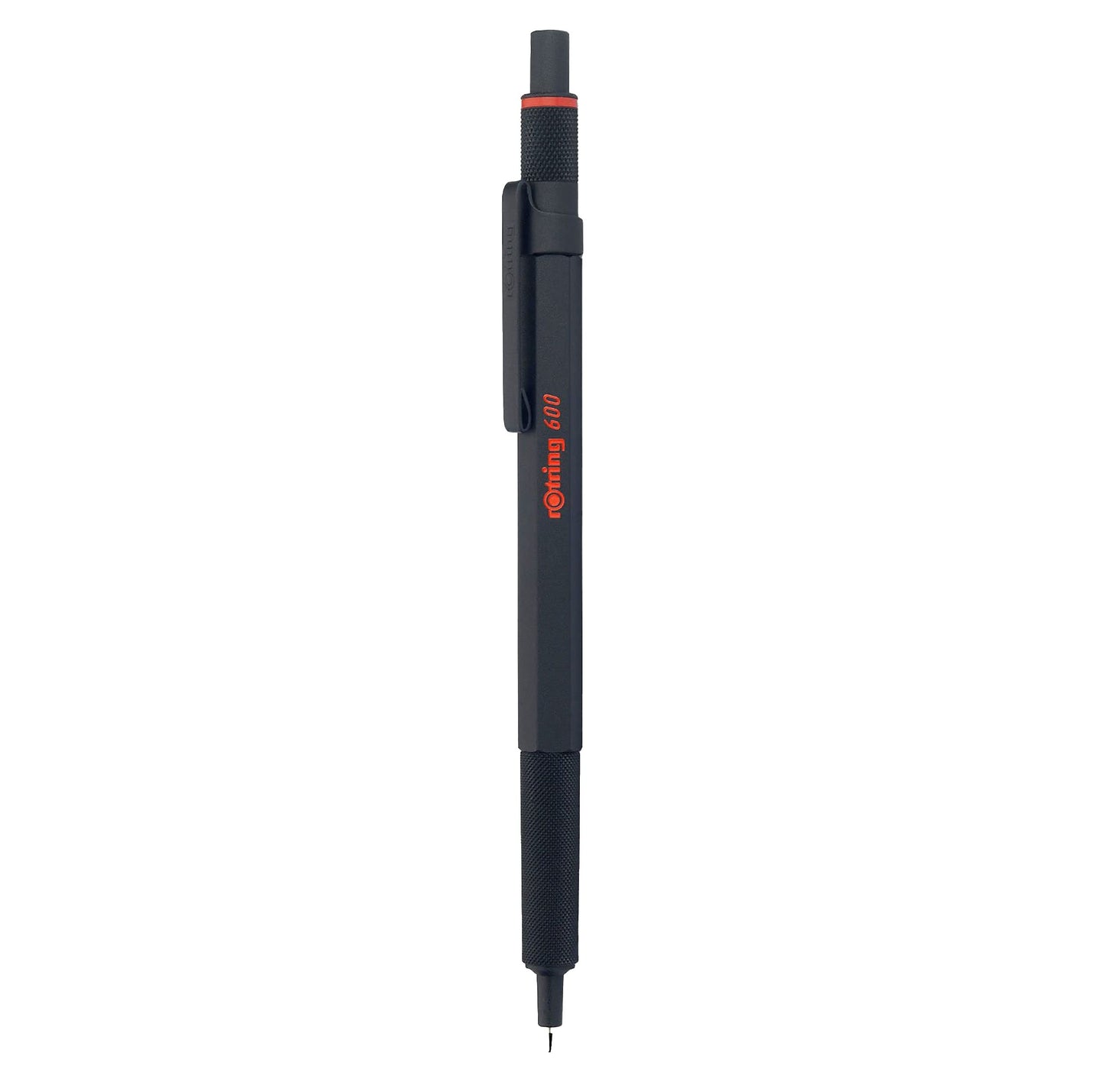 rOtring 600 Ballpoint Pen | medium tip | Black Ink | black barrel | refillable