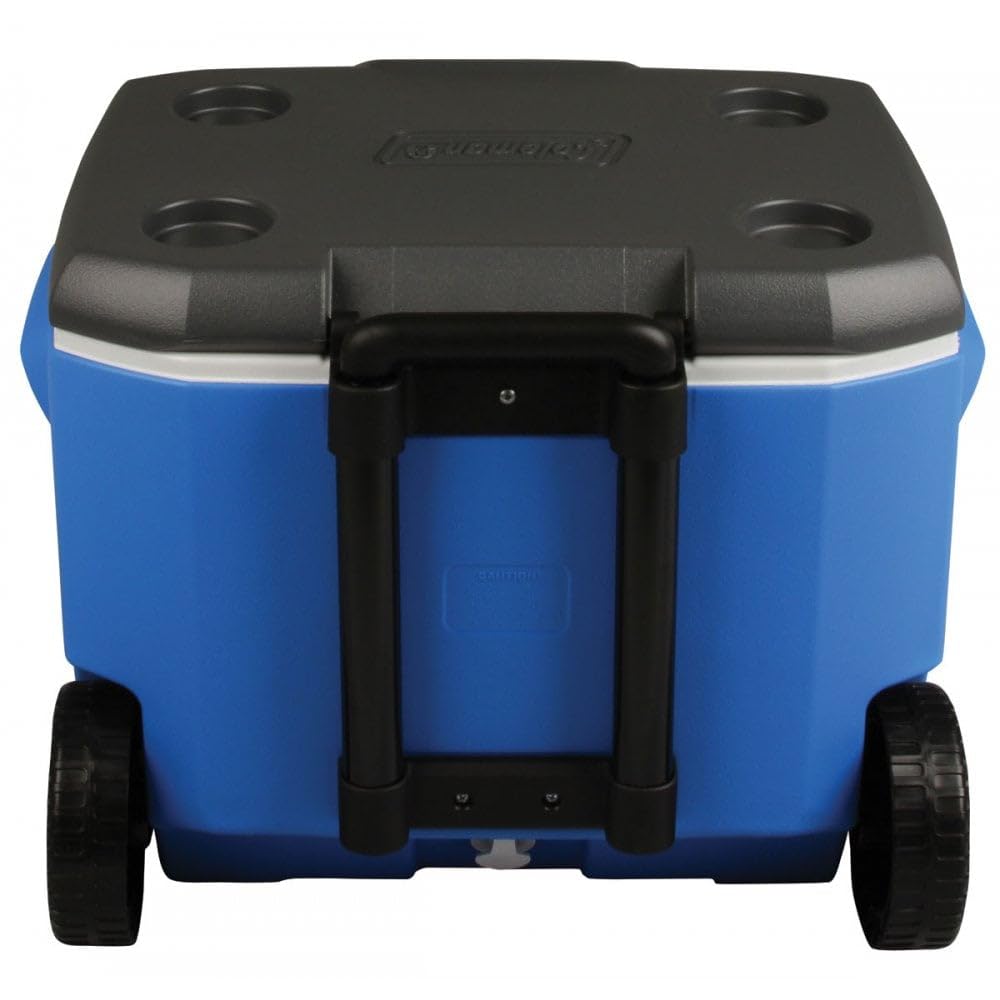 Coleman Blue 60QT Tricolour Wheeled Camping Cooler