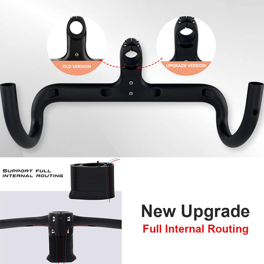 RXL SL carbon handlebar road bike with stem 1-1/4" integrated carbon handlebar 1-1/8" internal routing UD matte finish 400 * 120mm