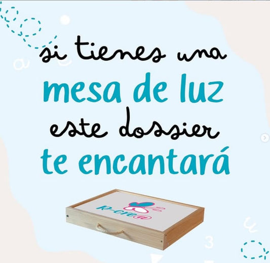 R-CRE@ - Montessori Light Table RGB 64x48x7 cm with activity booklet | LED with remote control | Certified (AIJU + Univ. Murcia) | Sensory learning table | Play & Learn