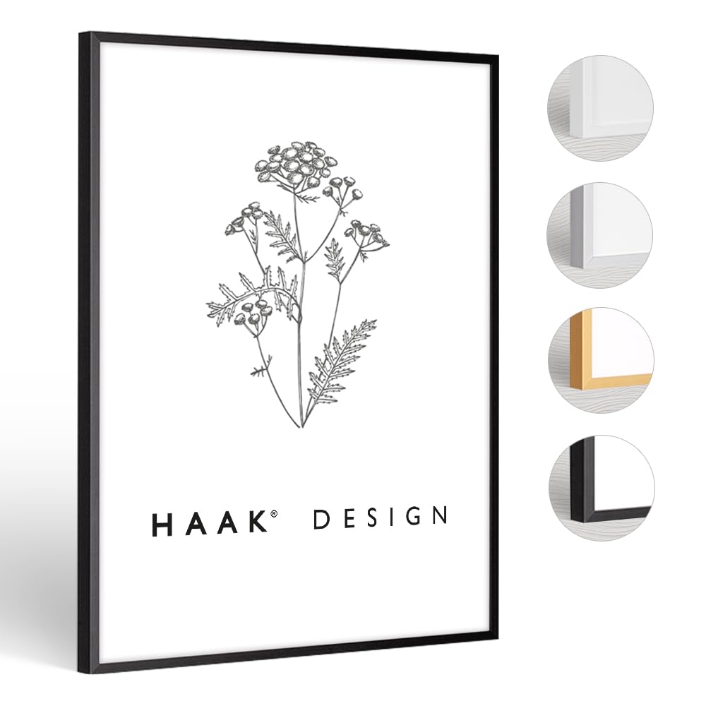 HaakDesign slim picture frame Alena Aluminum 80 x 120 cm Black (matte) Photo frame, gift idea