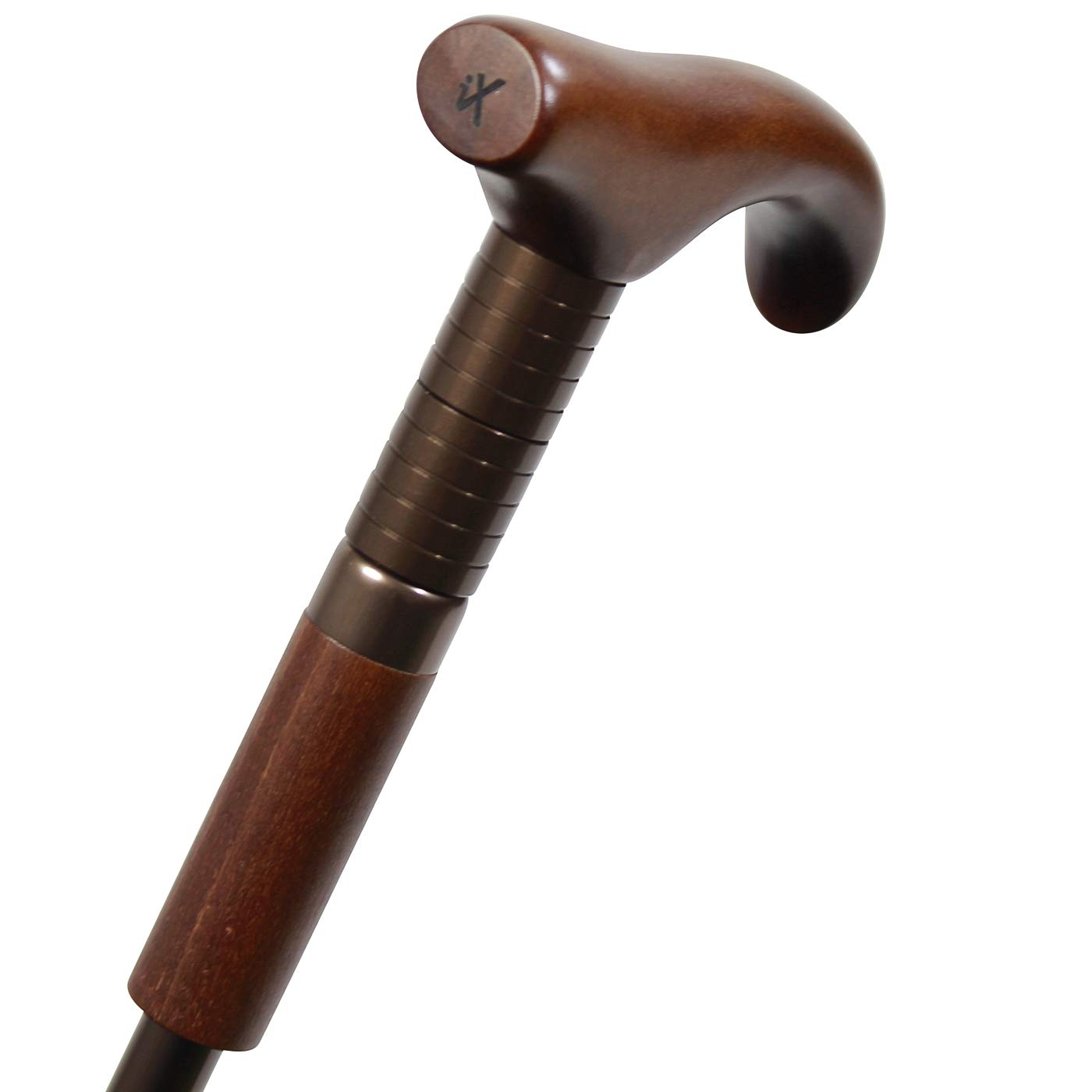 iX-brella Support Umbrella adjustable height with wooden handle - dark red