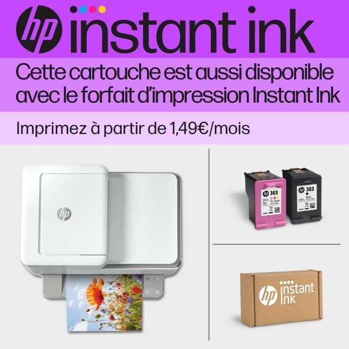 HP 303XL (T6N03AE) Original Color Printer Cartridge with high page yield for HP ENVY 6200, 7100, 7134, 7220e, 7221e, 7224e, 7800, 7900e HP Tango Printer.