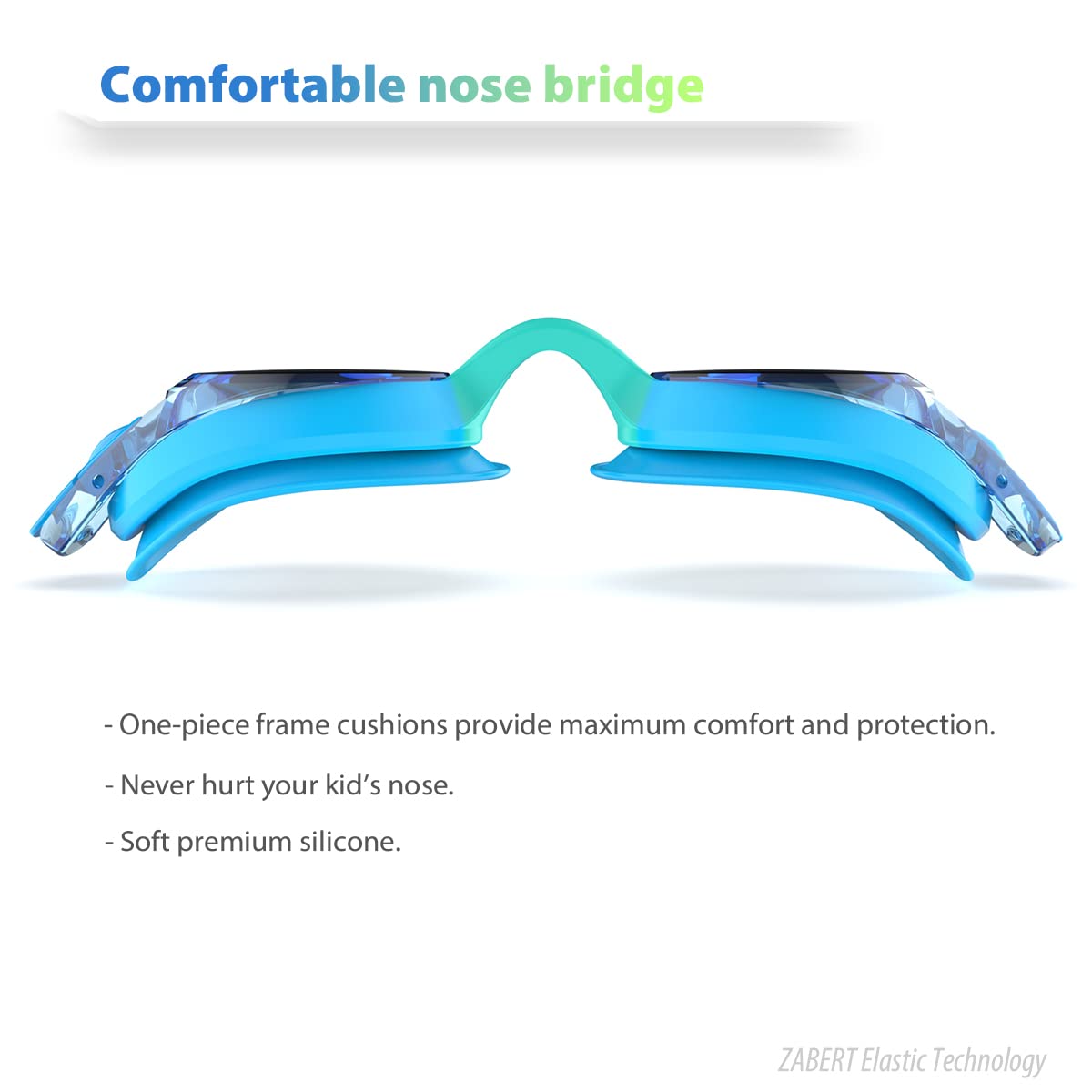 ZABERT Children's Swim Goggles, Swim Goggles Chlorine Goggles for Teens Kids Child Junior Boys Girls 2 3 4 5 6 7 8 9 10 Years Blue Turquoise Black Green