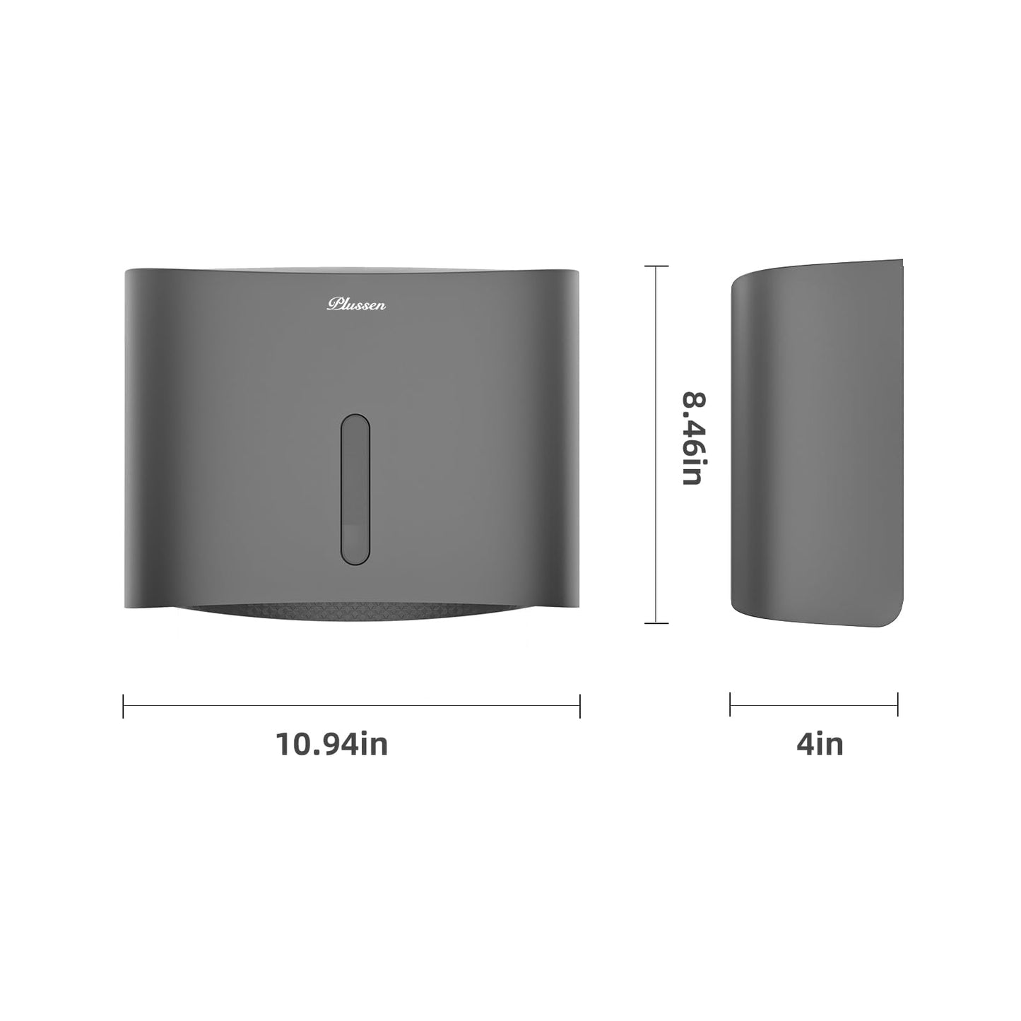 PLUSSEN paper towel dispenser, bathroom towel dispenser, wall-mounted, Z-fold napkins and divided towel dispenser, holds up to 200 sheets (6015SL).