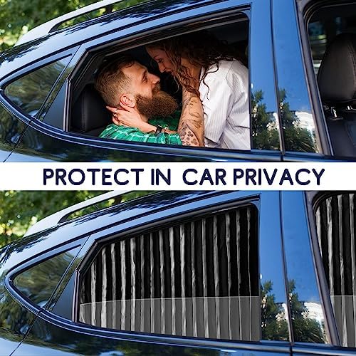 ZATOOTO Car Side Window Sunshade - Magnetic Privacy Sunshade Window Curtain keeps cooler screen for baby sleep cover, black (2 pieces)