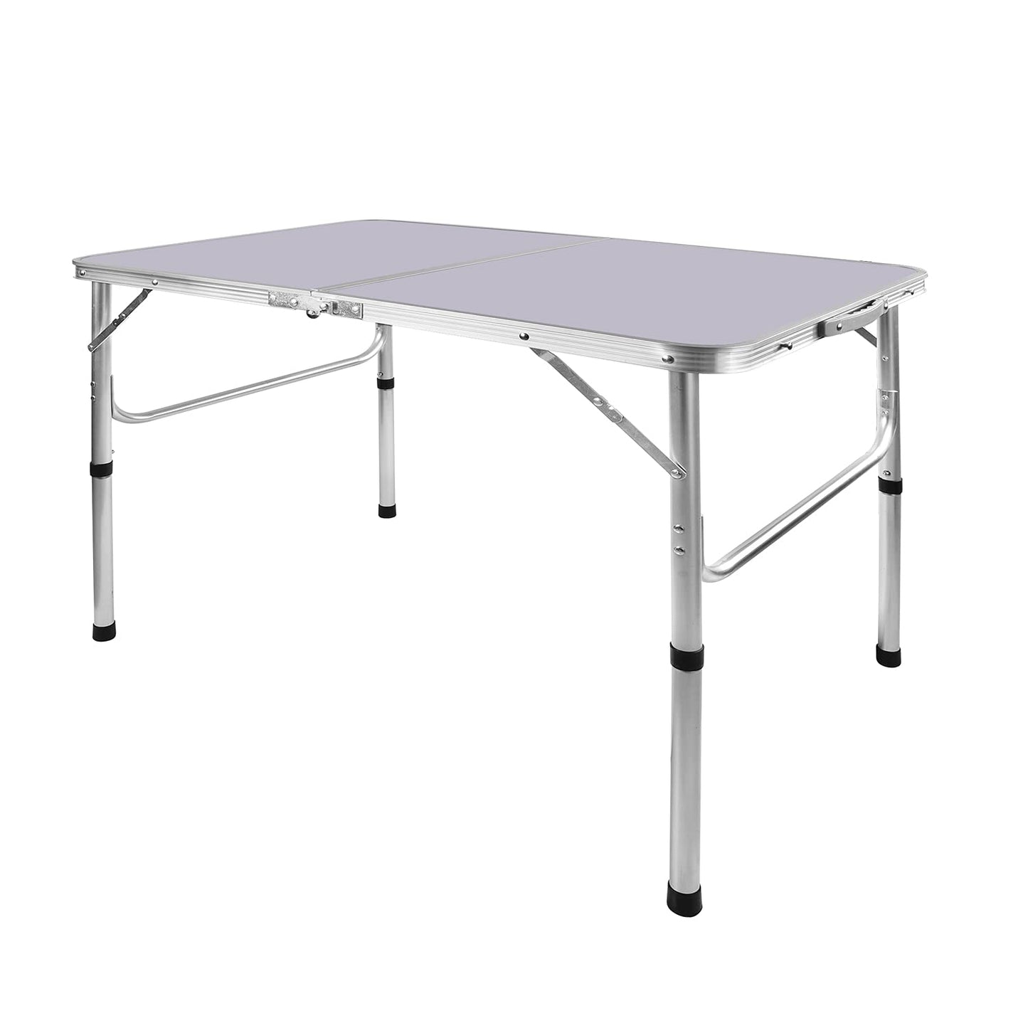 Folding camping table with adjustable height, portable, foldable, picnic tables for kitchen, dining room, garden, planting table, outdoor and indoor use, aluminum countertop, desk, 2 heights 67