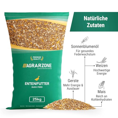 Agricultural zone Duck feed Runner ducks 25 kg - Austrian runner duck feed - 100% GMO-free & cleaned - Grain feed for wild ducks, ducks & geese