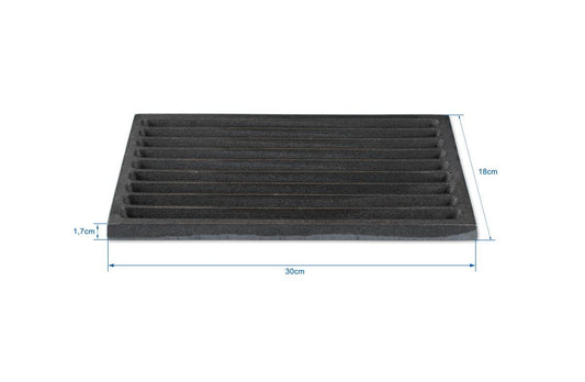 GRILLROSTPROFI Ash grate - fire grate - coal grate - chimney grate in premium quality, cast iron, 18 x 30 cm.