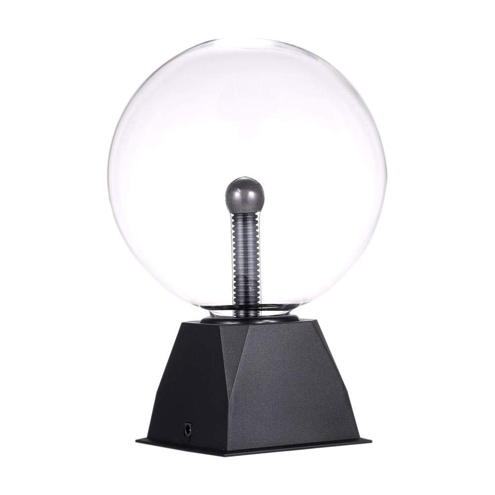 DELIPOP 6 Inch Magical Plasma Ball, Globe Sphere Light Touch and Sound Sensitive Plasma Ball Electrostatic Globe, 220V, Red Light