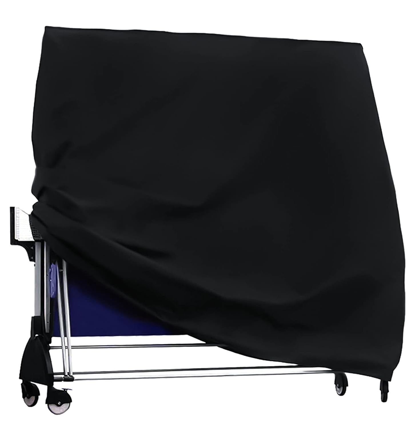 Table tennis table protective cover outdoor ping pong table cover tear-resistant waterproof windproof UV-resistant black table tennis cover 185x165x70cm