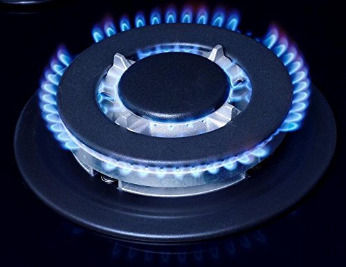 K&H Domino 2 zone glass gas hob 30cm wok burner natural gas built-in with thermocouple flame failure system 2Z-KHGW