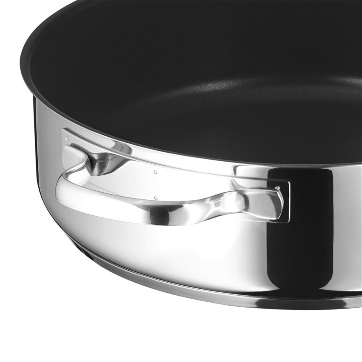 WMF Roasting pan 28cm Induction, Braising pot with lid 5l, Cromargan stainless steel coated, ovenproof, high rim