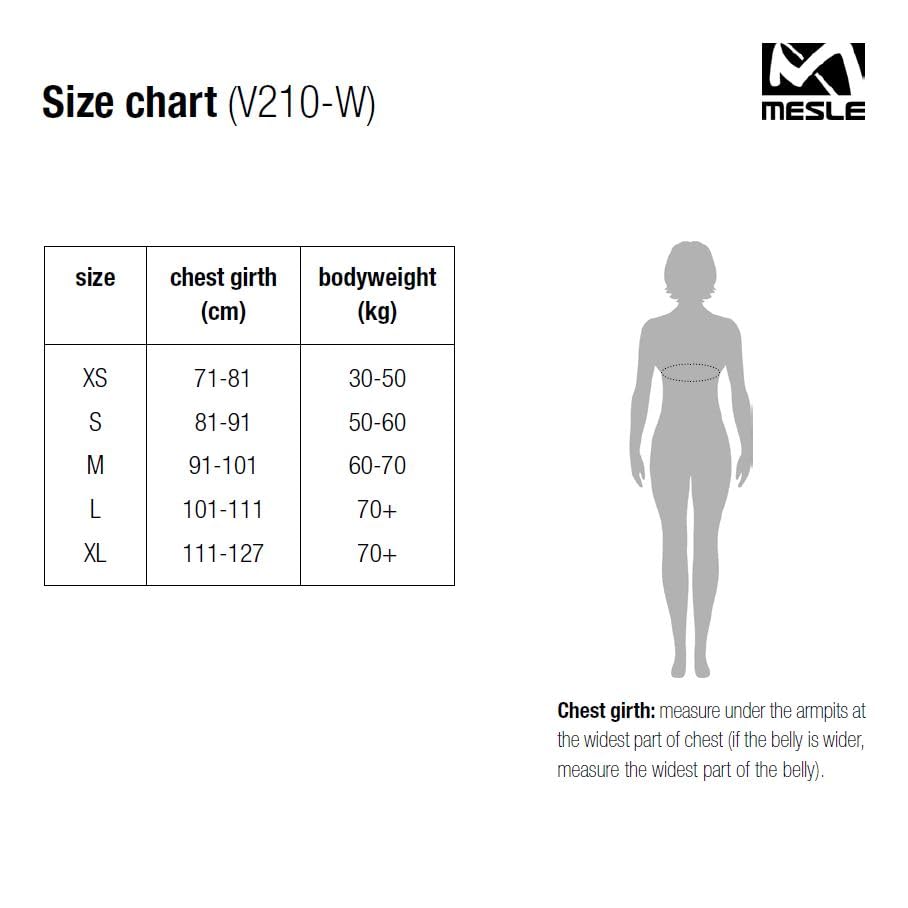 Mesle Swim Vest Women V210-W, Lightweight flotation aid for women & girls, 50N buoyancy vest SUP, swimming, kayaking, impact protection vest wakeboard, water skiing, jet skiing.
