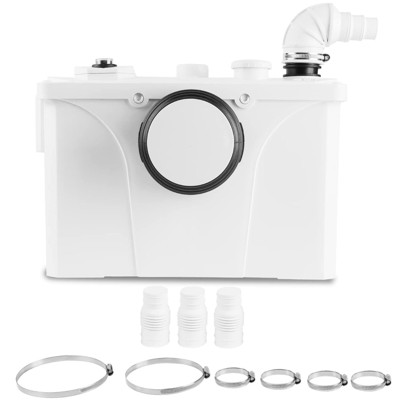 Ansobea 700W Sewage Pumping System, 190L/min Dirty Water Pumps, Small Pumping System, Very Quiet Sewage Pump 4 in 1, For Toilet, Shower and Washbasin