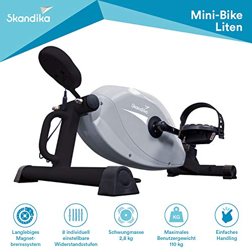 Skandika Pedal Trainer Liten Arm and Leg Trainer Mini Home Trainer Mini Trainer for home, office, and desk | LCD training computer, 8 levels, magnetic brake | 110kg user weight