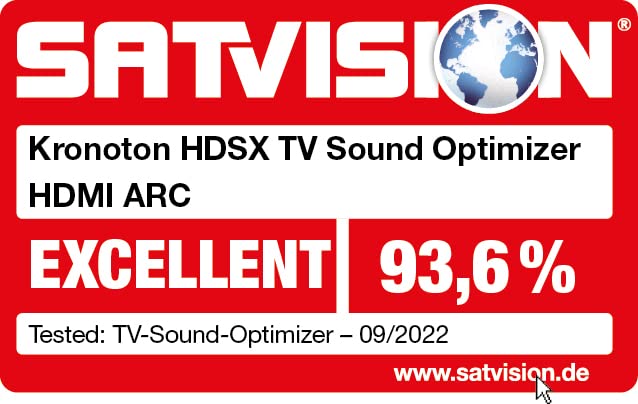 HDSX TV Sound Optimizer HDMI ARC | Consistent volume, clear dialogue for TV, streaming, and gaming | Premium TV Sound | PCM 2.0 | Virtual 3D sound HDSX.360 | PassTHRU for DD5.1, DD+, Atmos