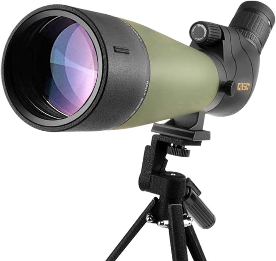 Gosky Spotting Scope Bird Watching 20-60x80 Porro Prism Scope for sports shooters - Waterproof Scope for Bird Watching Wildlife Scenery