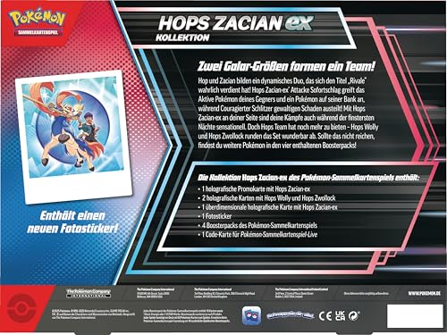 Pokémon Trading Card Game: Hops Zacian-ex Collection (3 holographic promo cards, 1 oversized holographic card & 4 booster packs)