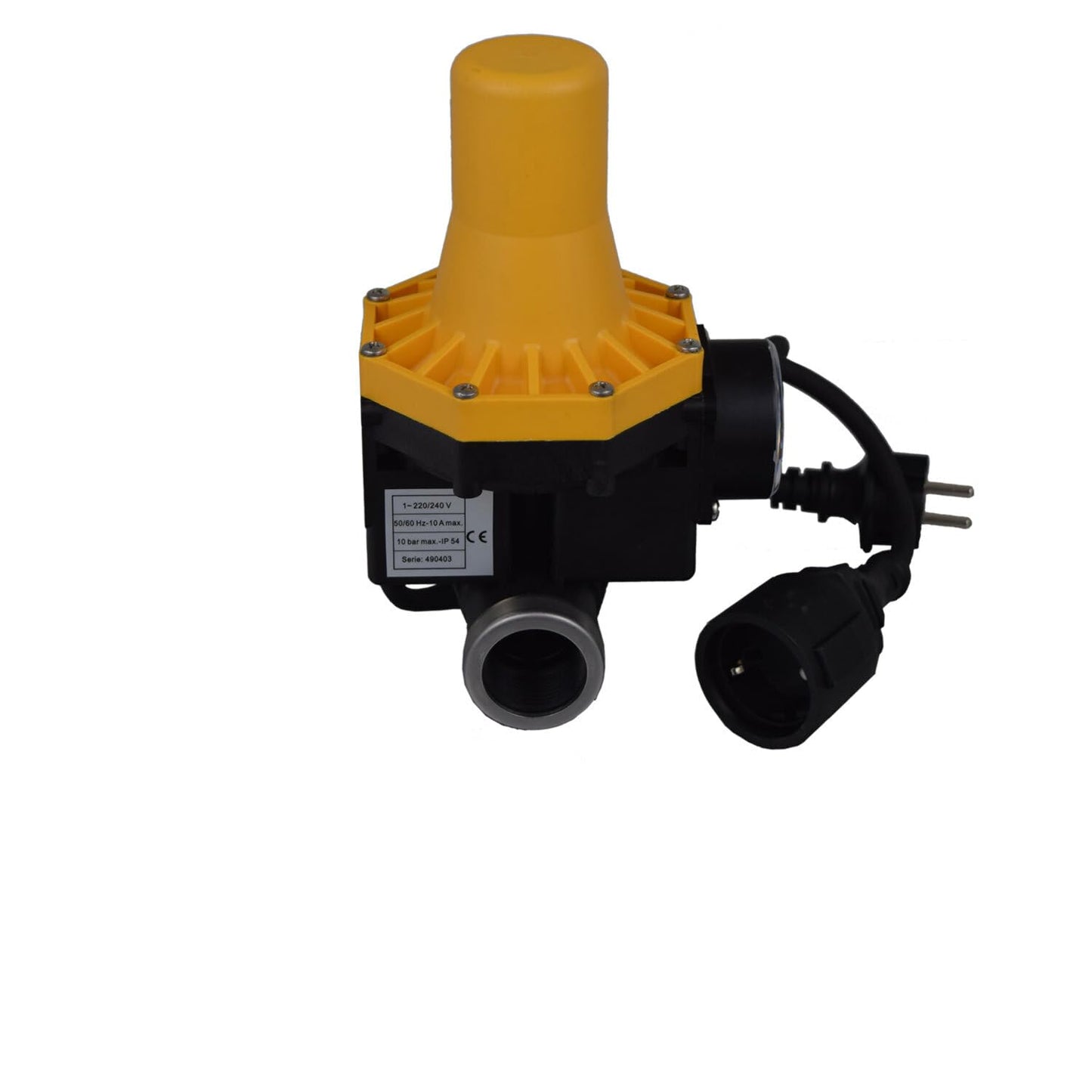 Agora-Tec® Flow Switch DWv-3 with cable, pump pressure switch for pump control for centrifugal and deep well pumps ideal for low flow applications e.g. toilets (no cycling)